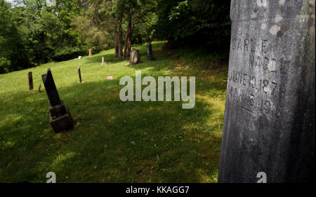 North Buena Vista, Iowa, Stati Uniti. 13 Giugno 2017. Il marcatore tomba di Carl F. Nagel nel cimitero di Buena Vista. Credit: Kevin E. Schmidt/Quad-City Times/ZUMA Wire/Alamy Live News Foto Stock