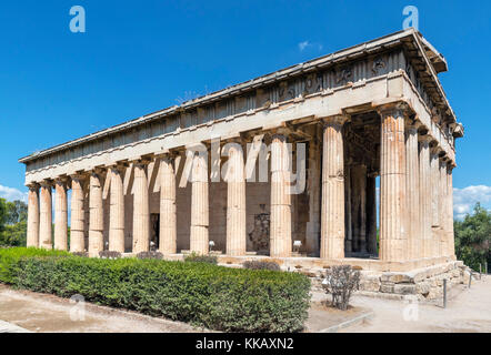 Il Tempio di Efesto (Hephaistos) nel distretto dell'Antica Agorà di Atene, Grecia Foto Stock