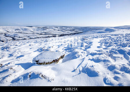 Rosedale in inverno vista verso sud dalla testa di Rosedale North York Moors National Park North Yorkshire Foto Stock