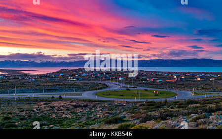 El Calafate al tramonto. santa cruz, argentina Foto Stock