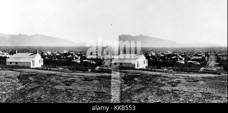Bird's-eye vista panoramica di grande Salt Lake City Salt Lake County, Utah. Immagine cortesia USGS. 1869. Foto Stock
