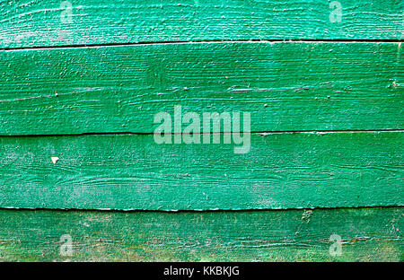 Green grunge di legno texture di sfondo. Vecchio rurale recinzione di legno Foto Stock