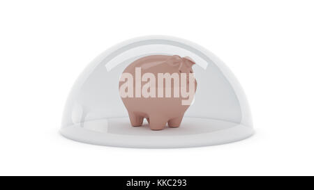 Risparmi il concetto di protezione. Il rendering 3D Foto Stock
