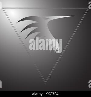 Triangolo astratto e stilizzate bird / / volo logo geometrica Illustrazione Vettoriale