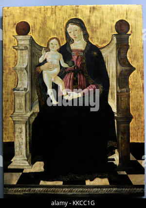 Cristofaro faffeo (documentato a Napoli tra il 1489-1497). pittore italiano. vergine con bambino, ca.1490. Il museo nazionale di Capodimonte Napoli. L'Italia. Foto Stock