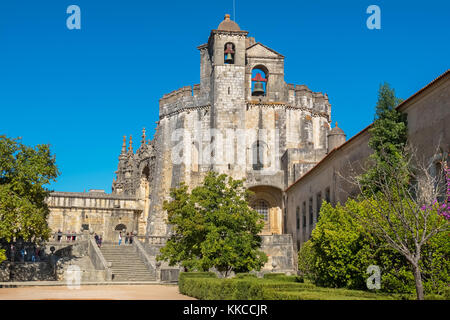 Ingresso e chiesa principale nel Convento di Cristo (convento de Cristo). tomar, Ribatejo, Portogallo Foto Stock