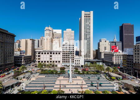 Union Square di San Francisco, California, Stati Uniti d'America Foto Stock