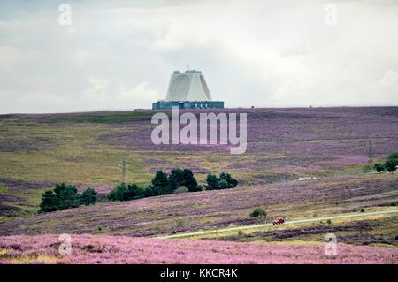 Ministero della difesa il radar early warning a fylingdales, North York Moors, UK. sostituito prima pallina da golf strutture Foto Stock