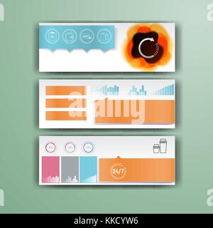 Infografico aziendale il modello con gli elementi di colore. vettore azienda stile business per video Ã ¨, report e linee guida. Illustrazione Vettoriale