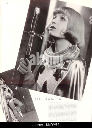 Lili Damita rivista argentino non ritagliato ANNUNCIO Foto Stock