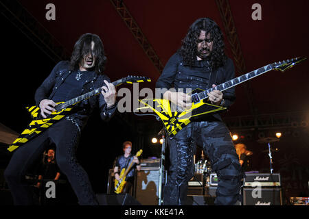 Miami , fl - 17 aprile: Michael Sweet, oz fox di stryper esegue al magic city casino on April 17, 2015 a Miami in Florida persone: Michael Sweet, oz fox Foto Stock