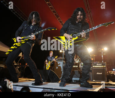 Miami , fl - 17 aprile: Michael Sweet, oz fox di stryper esegue al magic city casino on April 17, 2015 a Miami in Florida persone: Michael Sweet, oz fox Foto Stock