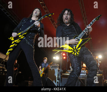 Miami , fl - 17 aprile: Michael Sweet, oz fox di stryper esegue al magic city casino on April 17, 2015 a Miami in Florida persone: Michael Sweet, oz fox Foto Stock