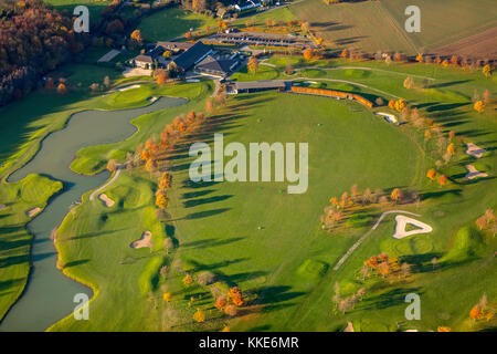 Golf Club am Kloster-Kamp EV, campo da golf am Kloster Kamp, GOBA Kamp-Lintfort GmbH, Verdi, bunker, siepi, Kamp-Lintfort, zona della Ruhr, basso Reno, N. Foto Stock