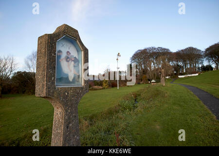 Quattordicesima Stazione del cross st brigids santuario County Louth Repubblica di Irlanda Foto Stock