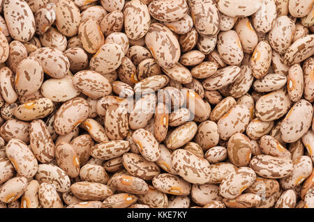 Asciugare non cotti fagioli pinto chiudere l immagine di sfondo Foto Stock