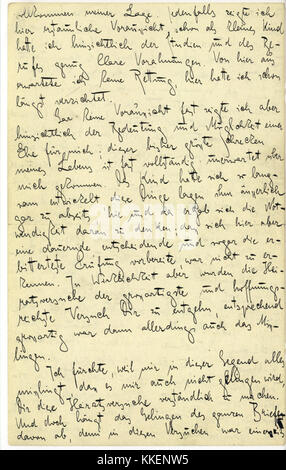 Una lettera di Franz Kafka a suo padre, datata 1908, che offriva informazioni sulla loro complessa relazione. Foto Stock