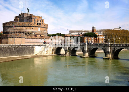 Dettagli di castel Sant' Angelo a Roma, Italia Foto Stock