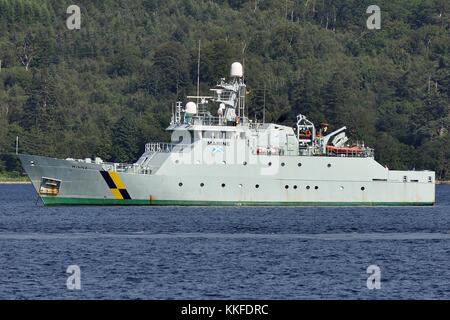 La pesca scozzese nave protezione minna Foto Stock