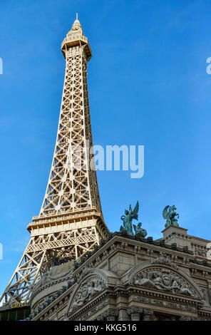 Il Las Vegas Torre Eiffel a Parigi, al Resort e Casinò. Foto Stock