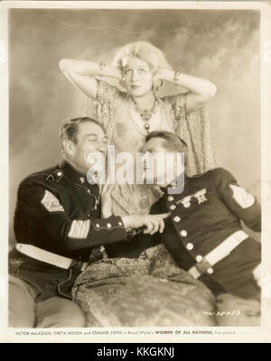 Greta Nissen, Victor McLaglen e Edmund Lowe Foto Stock