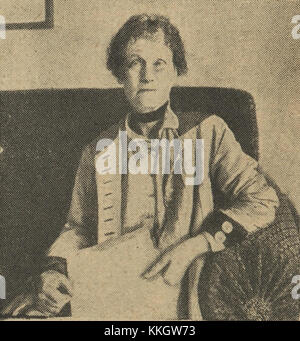 Emmeline Pankhurst, una suffragetta britannica, visitò la Russia per sostenere i diritti delle donne e il suffragio. L'immagine cattura la sua visita e il suo coinvolgimento nel movimento internazionale per i diritti delle donne. Foto Stock