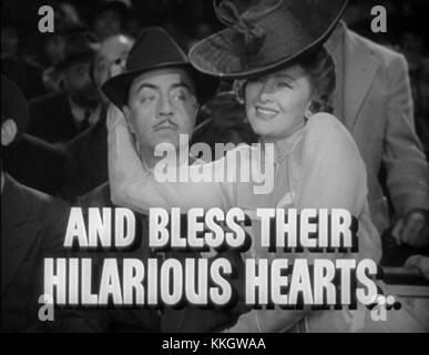 William Powell e Myrna Loy in ombra del sottile Rimorchio MAN Foto Stock