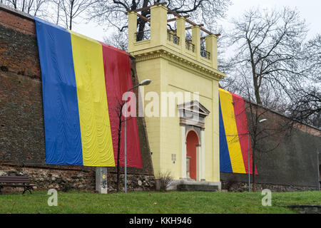 Sibiu, Romania - 1 Dicembre 2017: Giornata Nazionale a Sibiu in Romania, Transilvania regione Credito: Ungureanu Vadim/Alamy Live News Foto Stock