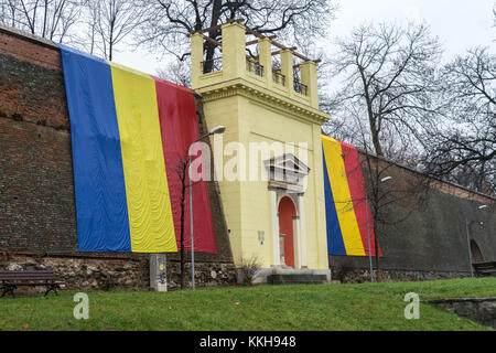 Sibiu, Romania - 1 Dicembre 2017: Giornata Nazionale a Sibiu in Romania, Transilvania regione Credito: Ungureanu Vadim/Alamy Live News Foto Stock