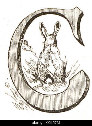 L'edizione 1900 delle fiabe di Alyonushka presenta pagine illustrate, con P. 32 che mostra una visuale chiave della famosa serie di fiabe russe. Foto Stock