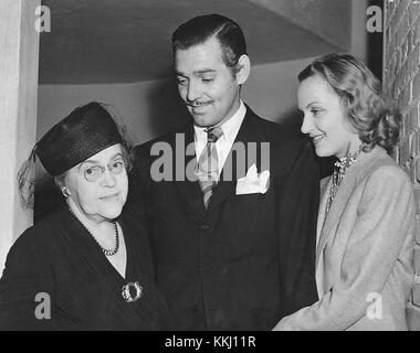 Clark Gable Carole Lombard e la madre lombarda 1939 Foto Stock