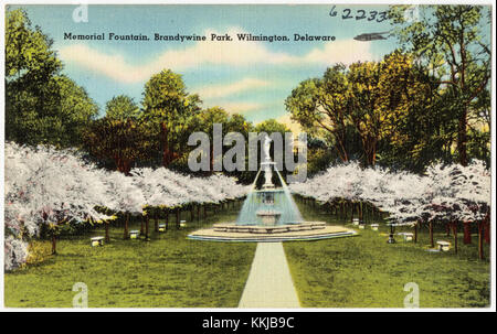 Memorial Fountain, Brandywine Park, Wilmington, Delaware (62233) Foto Stock