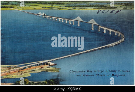 Ponte della baia di Chesapeake che collega le coste occidentali e orientali del Maryland (86154) Foto Stock