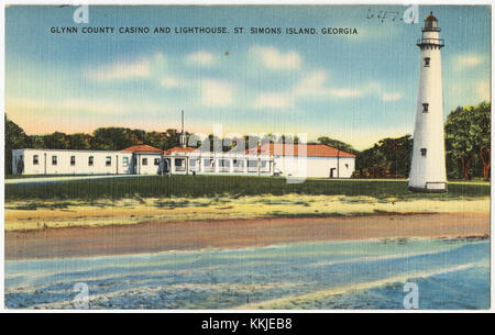 Casinò e faro della contea di Glynn, St. Simons Island, Georgia (8342824901) Foto Stock