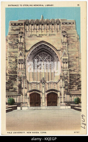 Ingresso alla Sterling Memorial Library, alla Yale University, New Haven, Conn (61787) Foto Stock