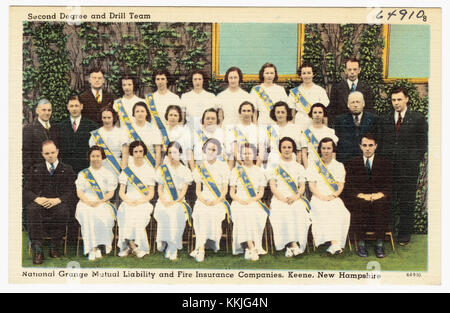 Questo titolo si riferisce al team di perforazione delle compagnie di assicurazione antincendio e di responsabilità civile della National Grange Mutual Liability and Fire Insurance Companies di Keene, New Hampshire, associate alle operazioni assicurative e agli eventi locali. Foto Stock