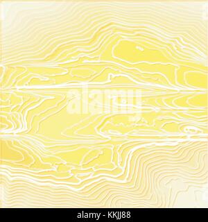 Giallo 3d carta degli schemi di taglio curvo con linee bianche, illustrazione vettoriale Illustrazione Vettoriale