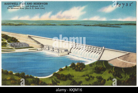 Hartwell Dam and Reservoir vicino Hartwell, GA. E Anderson, S. C., sul fiume Savannah (GA.-S. C. linea di stato) (8368118488) Foto Stock