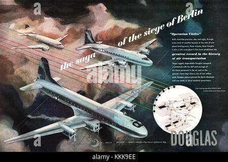 1949 U.S. Magazine Douglas Aircraft Annuncio Foto Stock