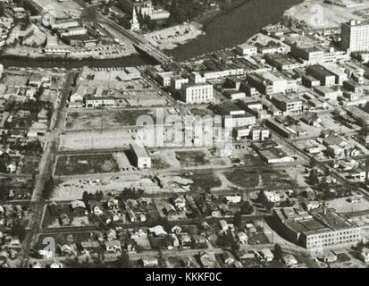 Fairbanks, Alaska aereo, centro urbano zona di rinnovamento, primi anni '60 Foto Stock