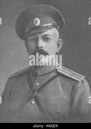 Adrian Vladimirovich Usov (1868–1917) è stato un generale russo che ha servito nell'esercito imperiale russo. Partecipò alla guerra russo-giapponese e alla prima guerra mondiale, comandando varie unità tra cui il 2nd Finnish Rifle Regiment e la 22nd Infantry Division. Usov ricevette diversi onori, tra cui l'ordine di San Giorgio e l'arma d'oro per il coraggio. Foto Stock