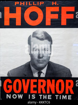 Phillip H. Hoff per il poster del governatore, dal Vermont Historical Society Museum, Montpelier Vermont Philip H. Hoff per il poster del governatore del Vermont 1962 Foto Stock