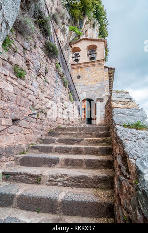 Santa Maria del Montrgony chiesa in Gombren, Ripolles, la Catalogna Foto Stock