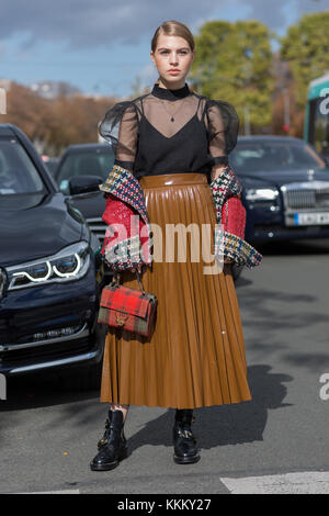 Paris Fashion Week Street Style Foto Stock