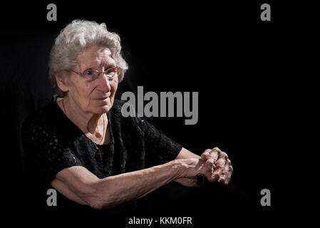 Signora anziana - 93 anni Foto Stock