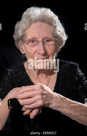 Signora anziana - 93 anni Foto Stock