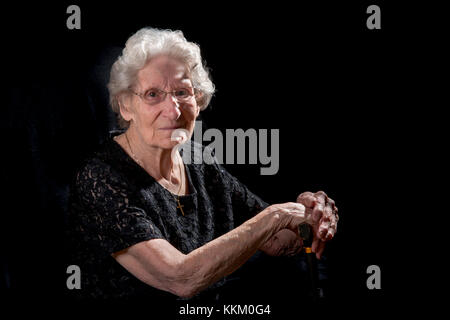 Signora anziana - 93 anni Foto Stock