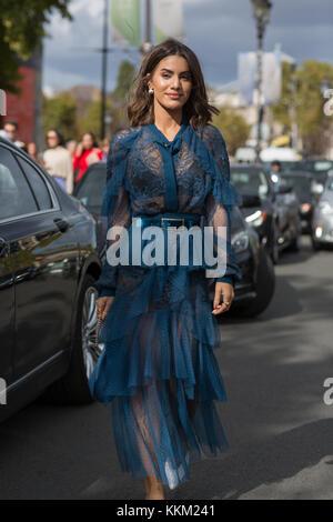 Paris Fashion Week Street Style Foto Stock