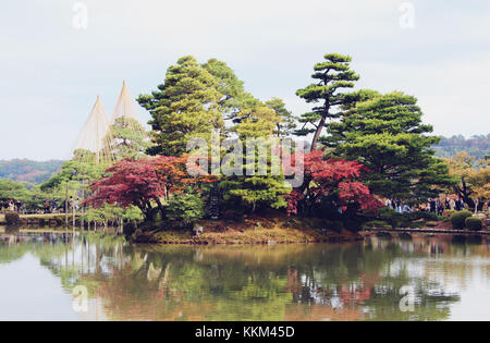 Giardino giapponese a kanazawa Foto Stock
