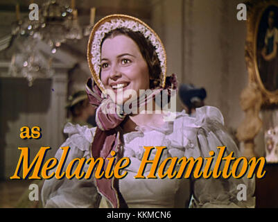 Olivia de Havilland come Melanie Hamilton in andata con il Rimorchio vento Foto Stock